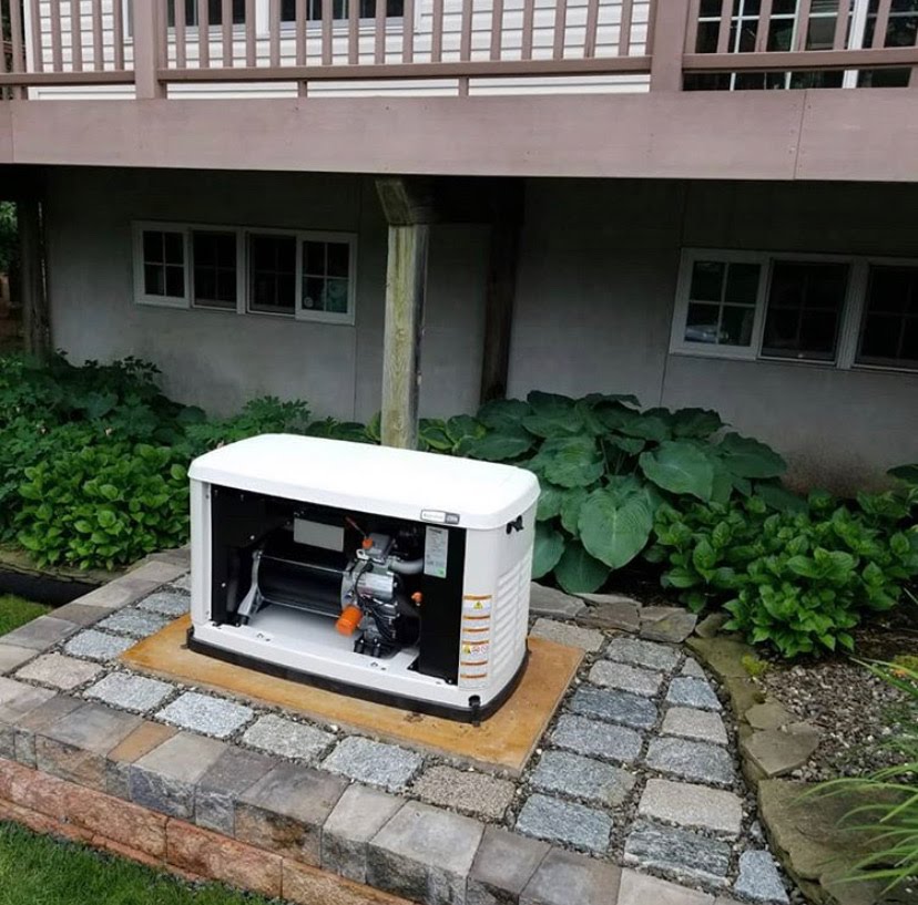 22 kW Generator installed directly on pavers